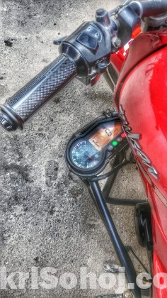Pulsar 150cc UG4 Red Color Stunt Modification Bike